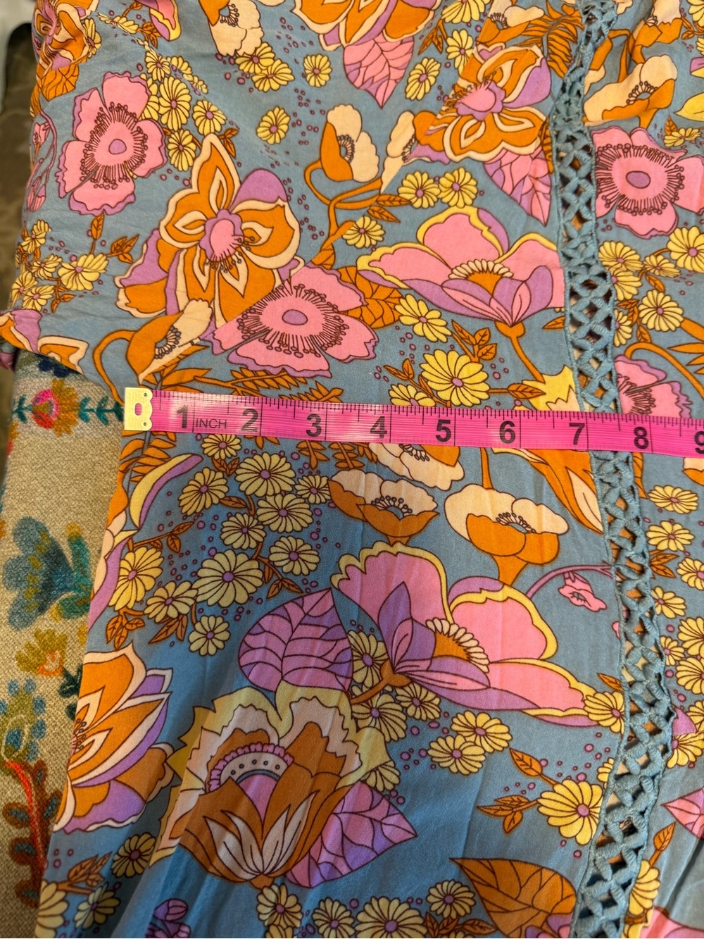 Rusttydustty 3XL Floral V-Neck Dress Flowy Boho Western Hippy Cute Comfy - Picture 9 of 17